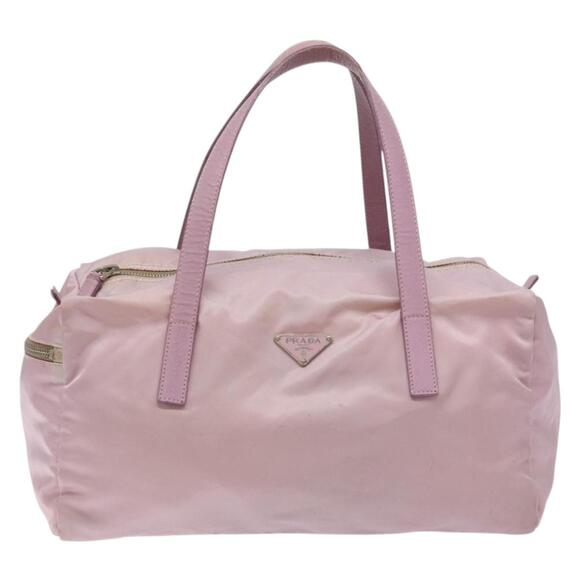 PRADA Boston Bag Nylon Pink Silver - Picture 2 of 12